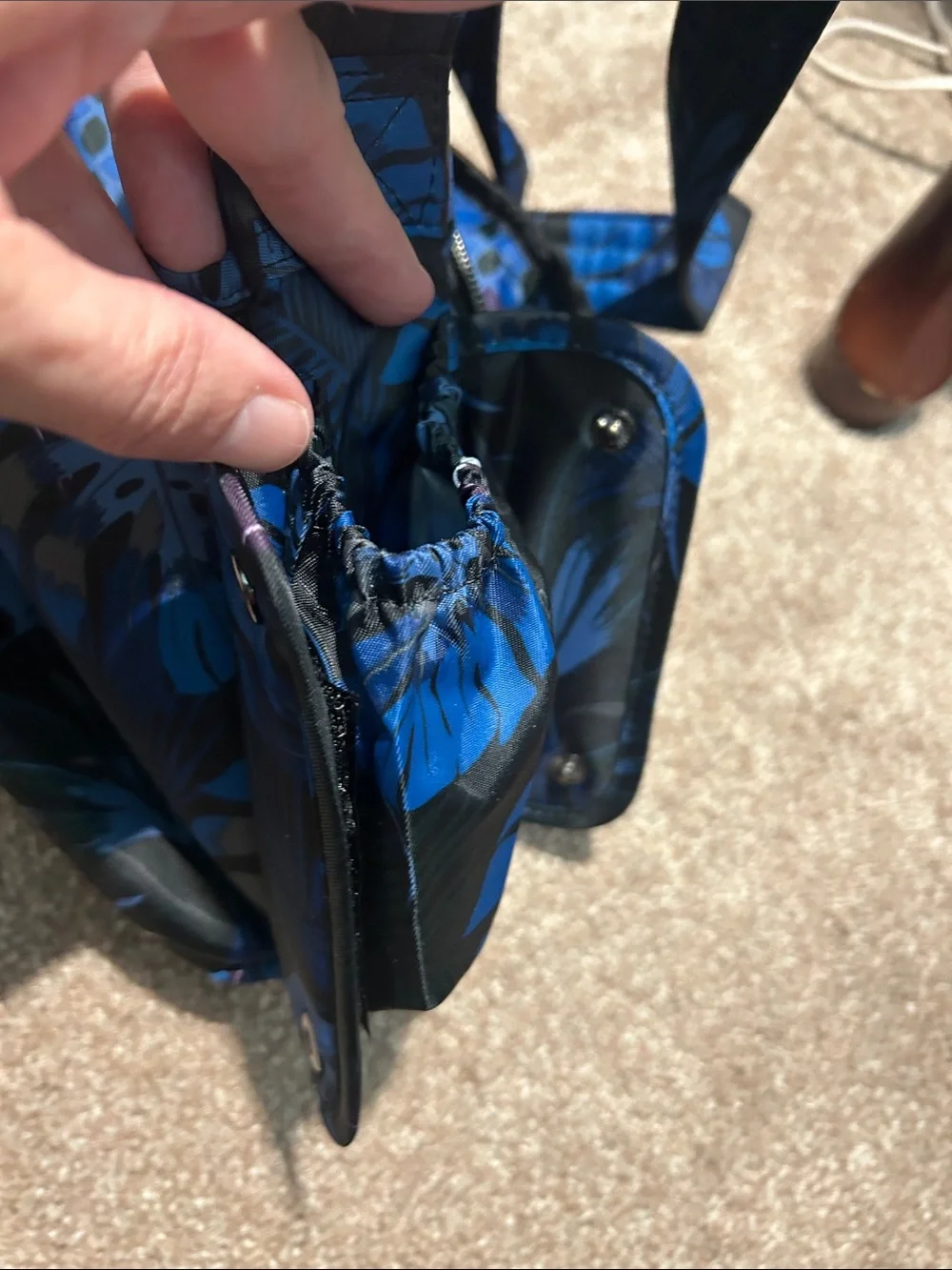 Lug Blue Tropical Print Crossbody Bag and Matching Wallet